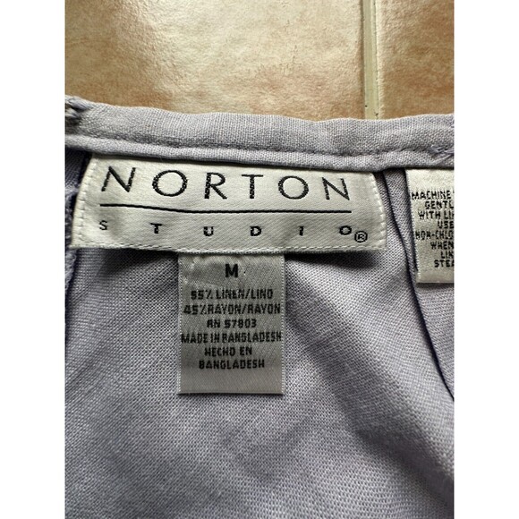 NORTON Studio linen blend midi skirt purple size M - Picture 4 of 7